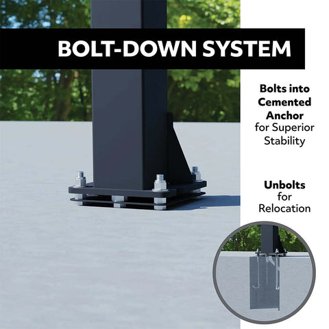 Lifetime 60" Mammoth Adjustable Tempered Glass Bolt-Down In-Ground Basketball Hoop