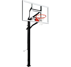 Extreme Series 60" Adjustable In Ground Basketball Hoop - Glass Backboard