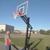 Image of OmniSlam™ Turbo Tempered Glass Portable Basketball Hoop by First Team