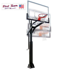 PowerHouse™ 5 Adjustable In-Ground Bolt-Down Basketball Hoop by First Team