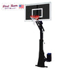 Image of RollaJam™ Eclipse 60" Smoked Tempered Glass Portable Basketball Hoop by First Team