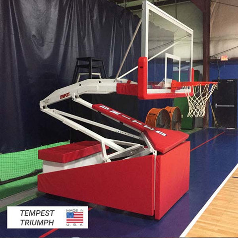 Tempest™ 72" Tempered Glass Portable Basketball Hoop by First Team