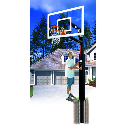 Bison Lottery Pick ZipCrank Adjustable In-Ground Basketball Hoop