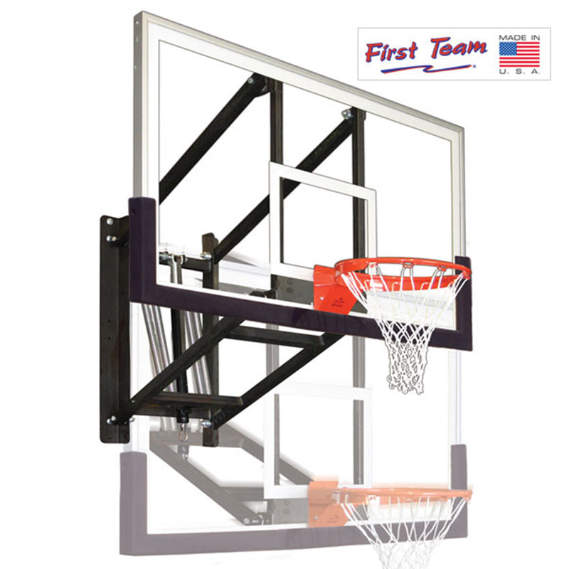 Large Wall Mount Basketball Hoop - 36x24" Shatterproof Backboard, 18" Rim, Adjustable Height