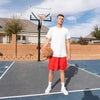 Image of Lifetime 60" Mammoth Adjustable Tempered Glass Bolt-Down In-Ground Basketball Hoop