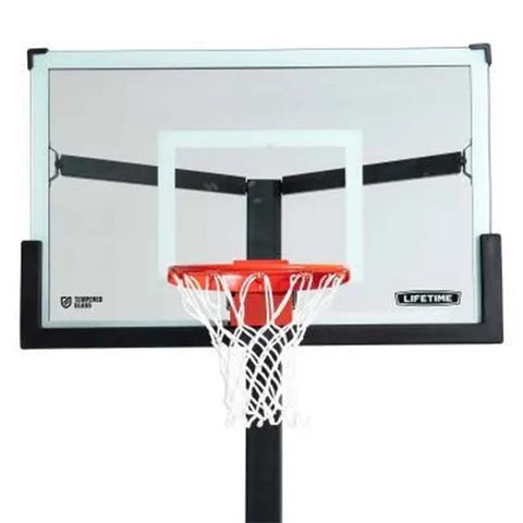 Lifetime 54" Mammoth Adjustable Tempered Glass Bolt-Down In-Ground Basketball Hoop