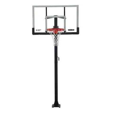 Lifetime 54" Crank Adjustable Tempered Glass Bolt-Down In-Ground Basketball Hoop