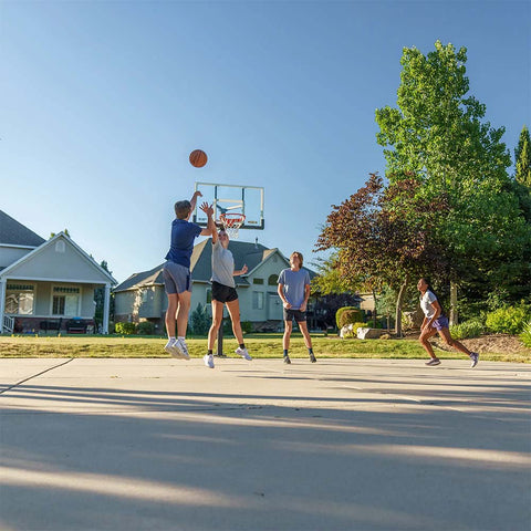 Lifetime 54" Crank Adjustable Tempered Glass Bolt-Down In-Ground Basketball Hoop
