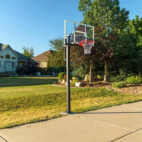 Lifetime 54" Crank Adjustable Tempered Glass Bolt-Down In-Ground Basketball Hoop