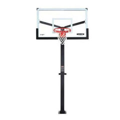 Lifetime 60" Mammoth Adjustable Tempered Glass Bolt-Down In-Ground Basketball Hoop