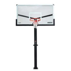 Lifetime 72" Mammoth Adjustable Tempered Glass Bolt-Down In-Ground Basketball Hoop