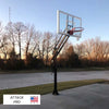 Image of Attack™ Adjustable In-Ground Bolt-Down Basketball Hoop by First Team