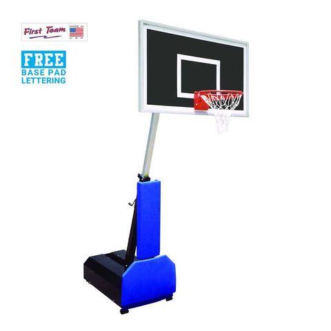 Fury™ Eclipse 60" Smoked Tempered Glass Portable Basketball Hoop by First Team