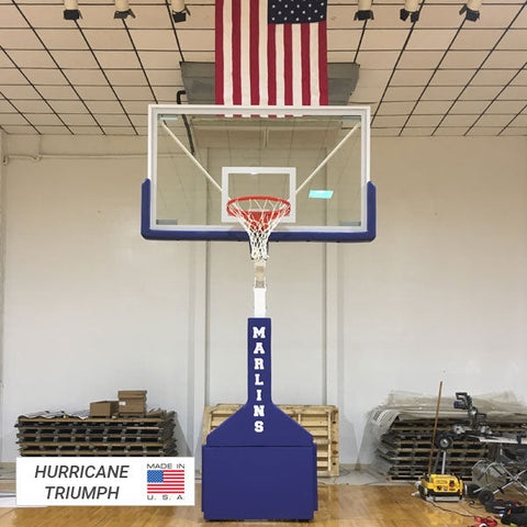 Hurricane™ 72" Tempered Glass Portable Basketball Hoop by First Team