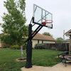 Image of Stainless Olympian™ Adjustable In-Ground Bolt-Down Basketball Hoop by First Team