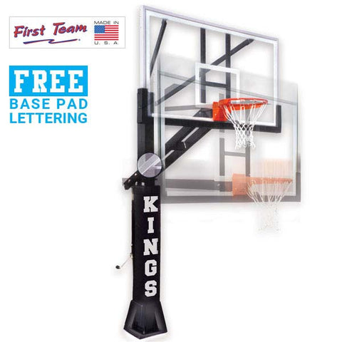 Stainless Olympian™ Adjustable In-Ground Bolt-Down Basketball Hoop by First Team