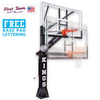 Image of Stainless Olympian™ Adjustable In-Ground Bolt-Down Basketball Hoop by First Team