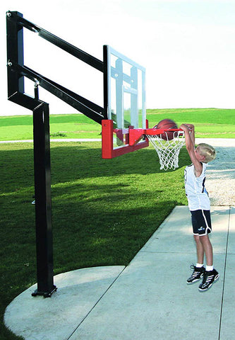 All-Star 54" Goalsetter In Ground Basketball Hoop - Glass Backboard