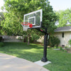 Image of Attack™ Adjustable In-Ground Bolt-Down Basketball Hoop by First Team