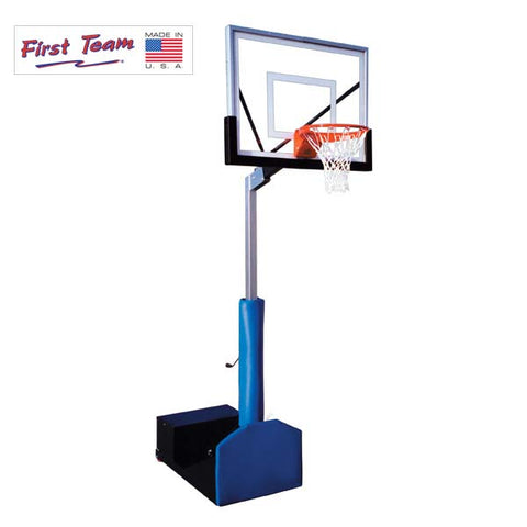 Rampage™ Turbo 54" Tempered Glass Portable Basketball Hoop by First Team