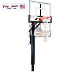 Jam™ Adjustable In-Ground Bolt-Down Basketball Hoop by First Team