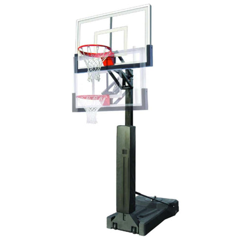 OmniChamp™ Turbo Tempered Glass Portable Basketball Hoop by First Team