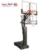 Image of OmniSlam™ Eclipse Smoked Glass Portable Basketball Hoop by First Team