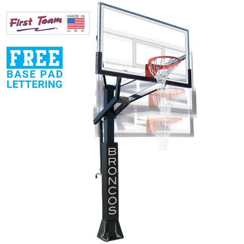 PowerHouse™ 6 Adjustable In-Ground Bolt-Down Basketball Hoop by First Team