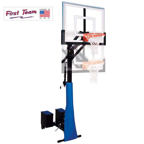 RollaJam™ Turbo 54" Tempered Glass Portable Basketball Hoop by First Team