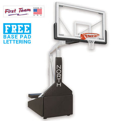 Tempest™ 72" Tempered Glass Portable Basketball Hoop by First Team