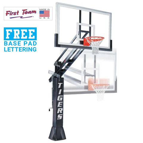 Titan™ Adjustable In-Ground Bolt-Down Basketball Hoop by First Team